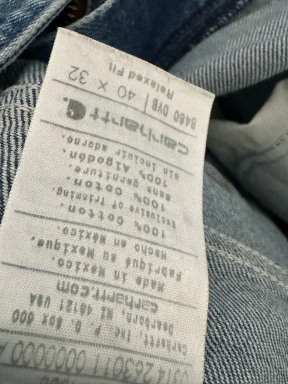 Carhartt Men's straight Relaxed Fit Indigo Blue Jeans y2k mid 2000’s